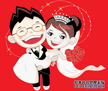 五字结婚对联