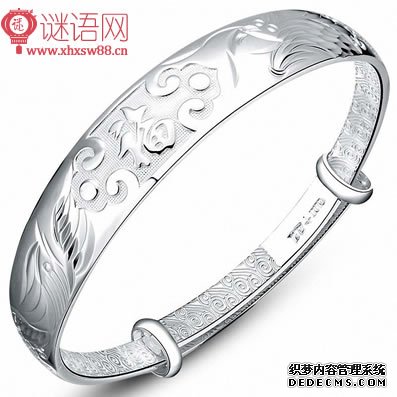 纯银手镯广告语