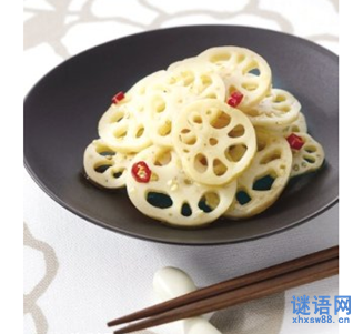 一只筷子吃藕歇后语及解释